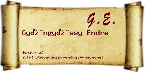Gyöngyössy Endre névjegykártya