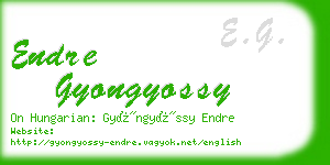 endre gyongyossy business card